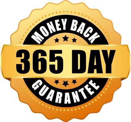 Risk-free 365-day satisfaction guarantee for supplement orders